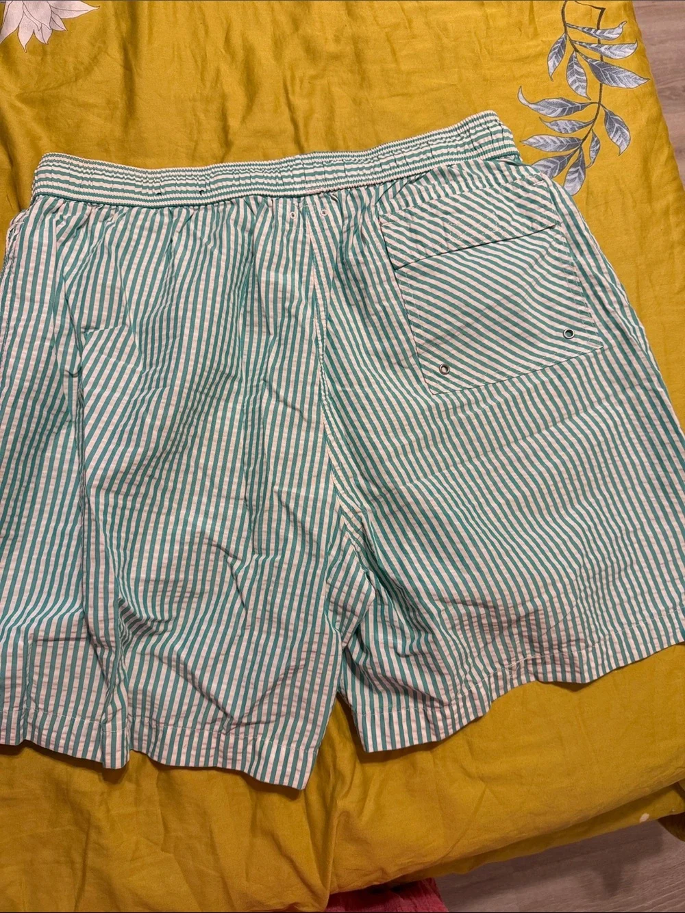 Brooks Brothers Striped Swim Shorts in Aqua and White